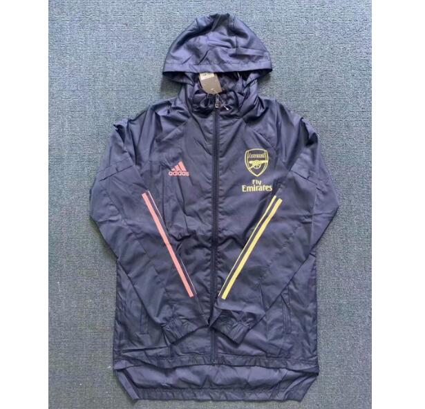 Arsenal Navy Hoodie Windbreaker Jacket 2020/21